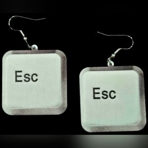 Unique Esc Key Earrings